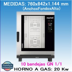 MYCHEF COOK MASTER 10 GN 1-1 GAS